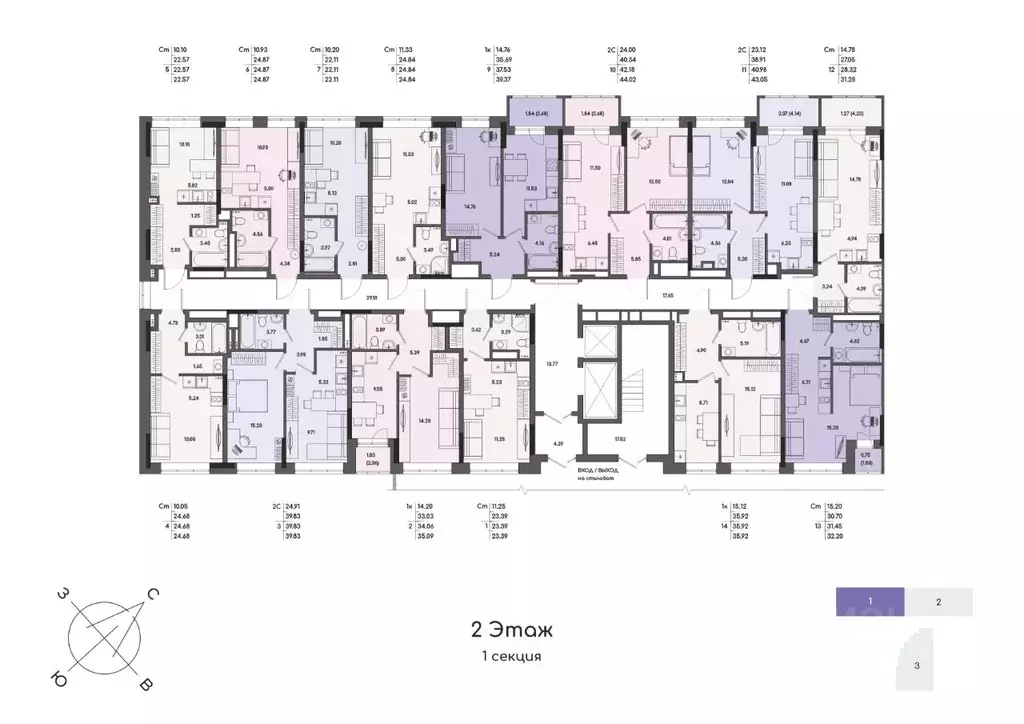 1-к кв. Удмуртия, Ижевск ул. Джамбула, 83 (34.06 м) - Фото 2