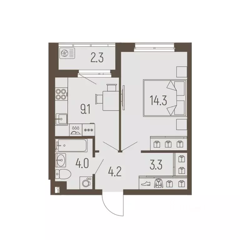 1-к кв. Пермский край, Пермь Подлесная ул., 55А (36.1 м) - Фото 1
