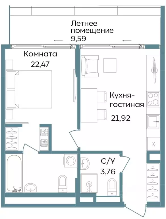 2-к кв. Крым, Саки ул. Морская (57.74 м) - Фото 0