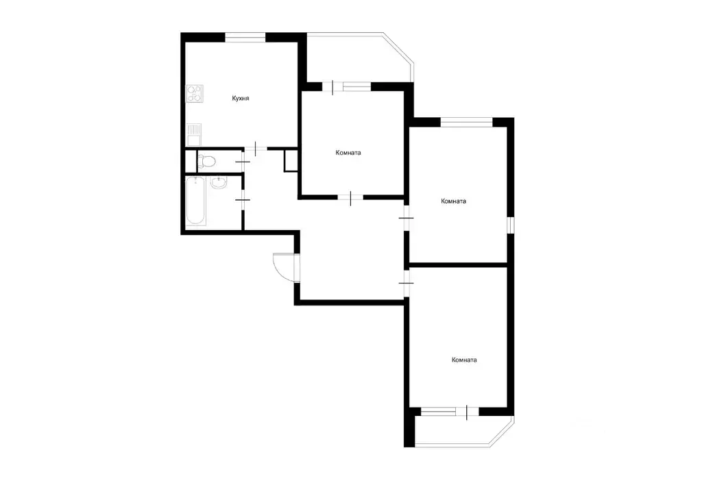 3-к кв. Тульская область, Тула ул. Шухова, 3 (72.5 м) - Фото 2