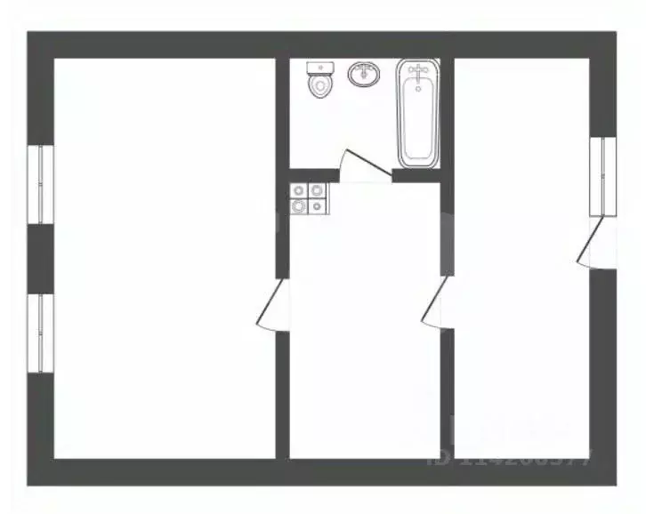 1-к кв. Воронежская область, Борисоглебск Дубровинская ул., 55 (25.0 ... - Фото 0