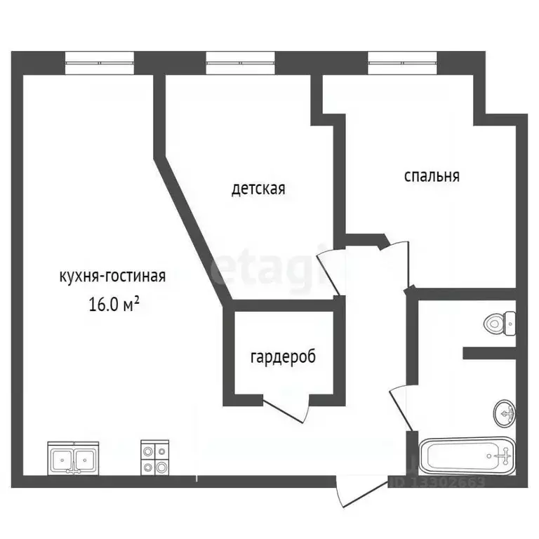 2-к кв. Ханты-Мансийский АО, Сургут Университетская ул., 19 (63.9 м) - Фото 0
