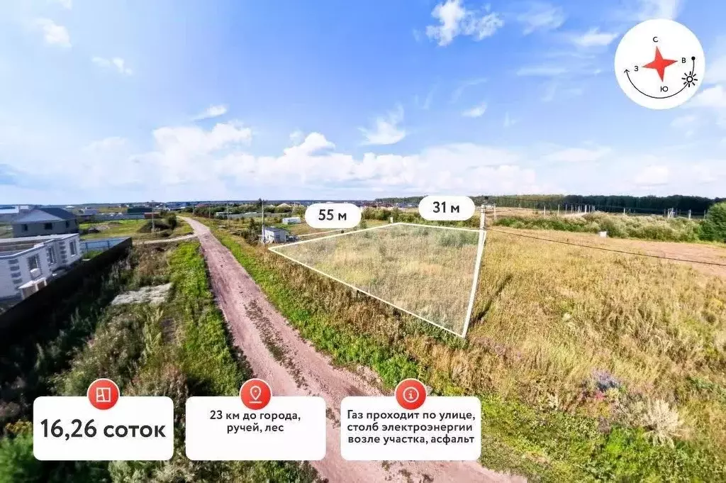 Участок в Тюменская область, Тюменский муниципальный округ, д. Елань, ... - Фото 1