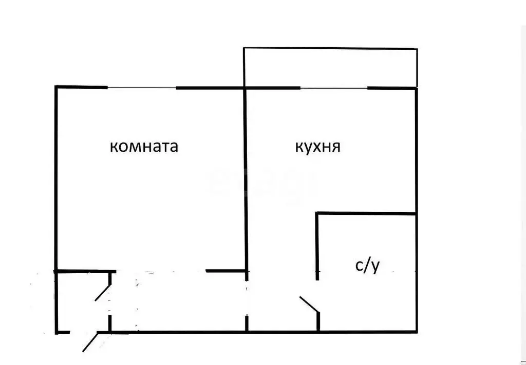 1-комнатная квартира: Абакан, улица Ленинского Комсомола, 16 (35 м) - Фото 0