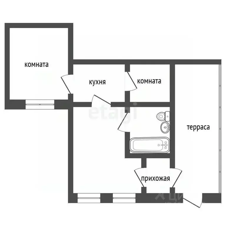 3-к кв. Владимирская область, Муром ул. Гастелло, 21 (38.1 м) - Фото 2