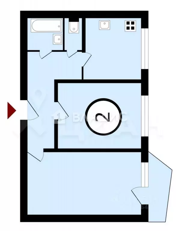 2-к кв. Тюменская область, Тюмень ул. Домостроителей, 16 (51.3 м) - Фото 2