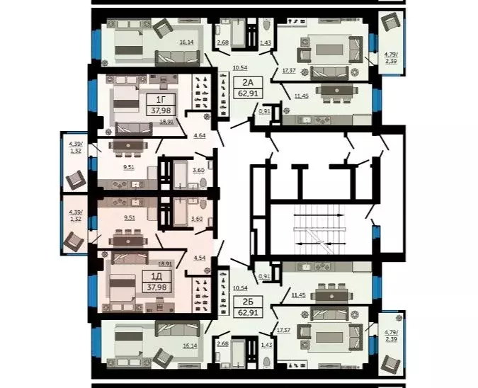 2-к кв. Ростовская область, Ростов-на-Дону Новое Поселение мкр, Фоур ... - Фото 2