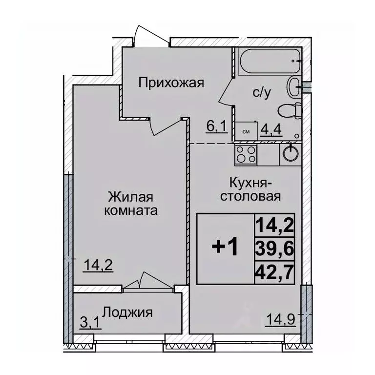 1-к кв. Нижегородская область, Нижний Новгород Горизонты Нижнего жилой ... - Фото 0