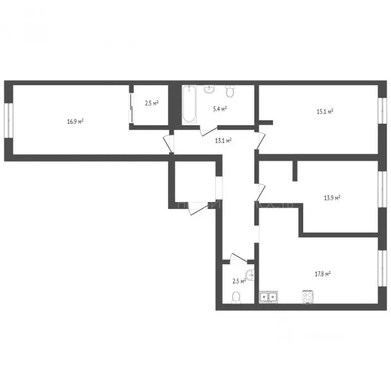 3-к кв. Тюменская область, Тюмень ул. Николая Ростовцева, 22 (87.0 м) - Фото 1