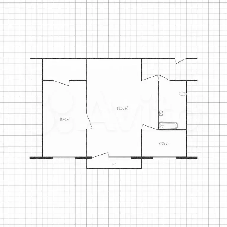 2-к. квартира, 45 м, 5/5 эт. - Фото 0