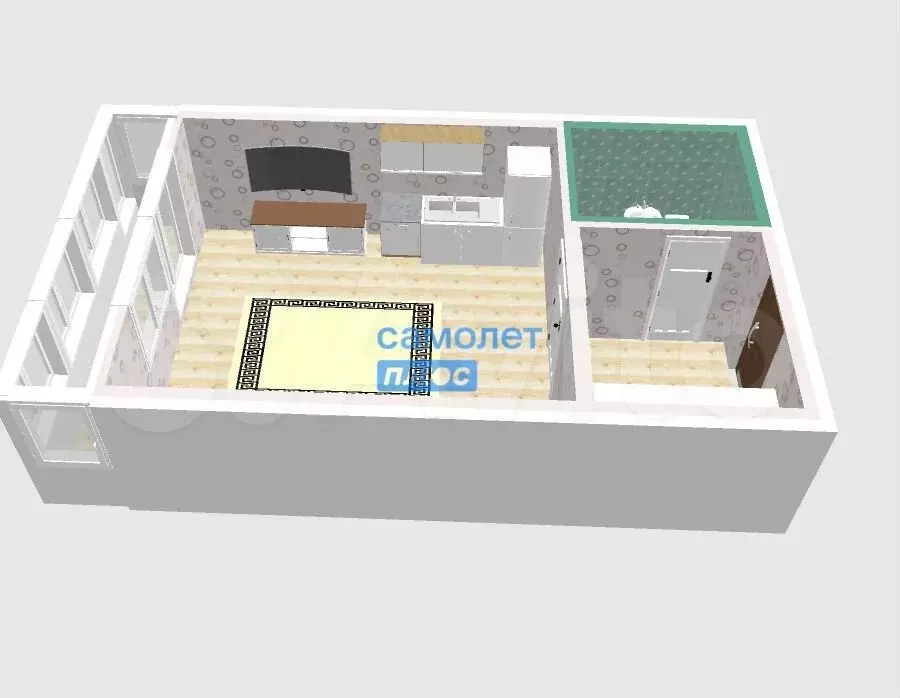 Квартира-студия, 32,9 м, 2/9 эт. - Фото 1