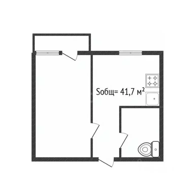 1-к кв. Брянская область, Брянск просп. Станке Димитрова, 67К5 (41.7 ... - Фото 2