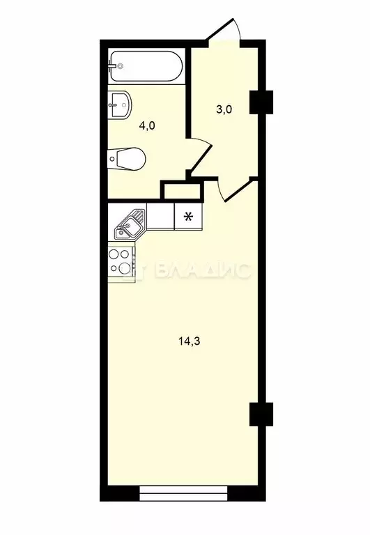 Квартира-студия: Мурино, улица Шоссе в Лаврики, 95 (23.1 м) - Фото 0