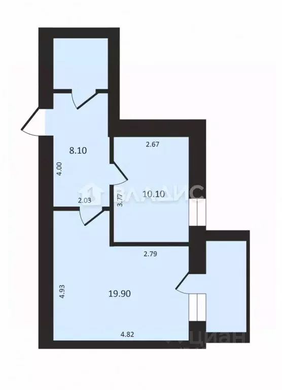 1-к кв. Владимирская область, Владимир просп. Ленина, 71б (41.8 м) - Фото 1