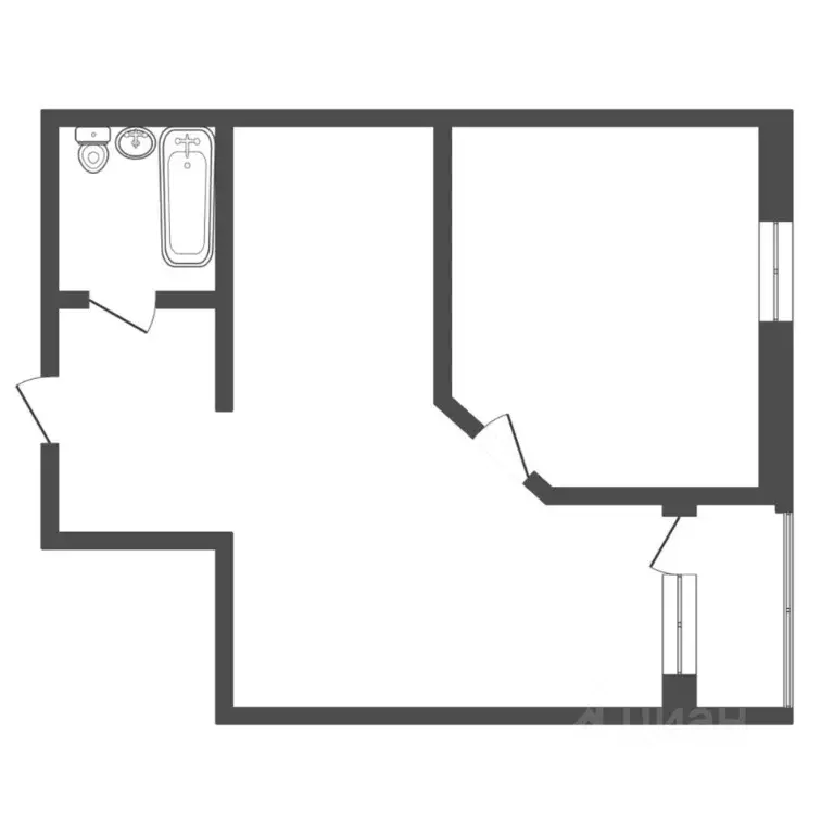 1-к кв. Тюменская область, Тюмень Комбинатская ул., 54к2 (45.0 м) - Фото 0