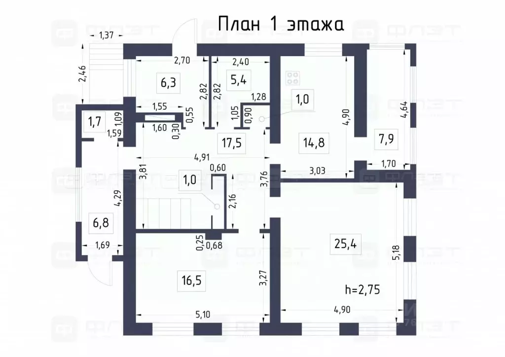 Дом в Татарстан, Казань Вознесенское жилмассив, ул. Луговая, 41 (279 ... - Фото 1