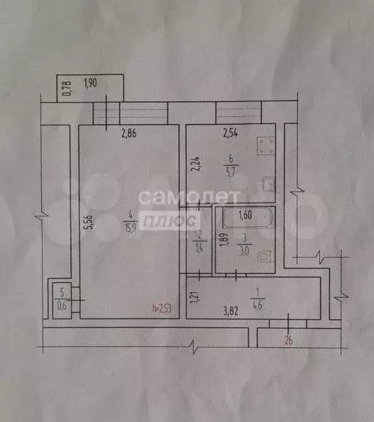 1-к. квартира, 31,2 м, 3/4 эт. - Фото 1