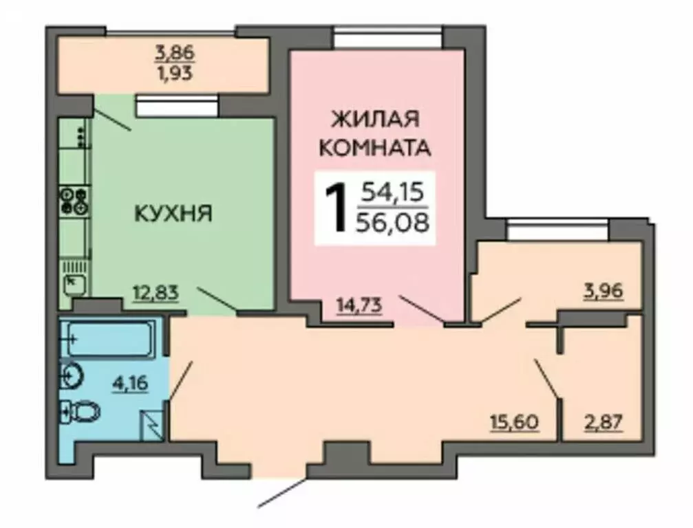 1-комнатная квартира: Воронеж, улица 121-й Стрелковой Дивизии, 9 ... - Фото 0