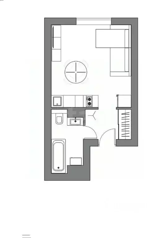 Студия Татарстан, Казань ул. Муштари, 12 (18.1 м) - Фото 1