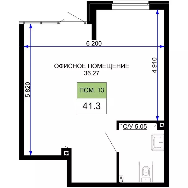 Помещение свободного назначения (40.8 м) - Фото 2
