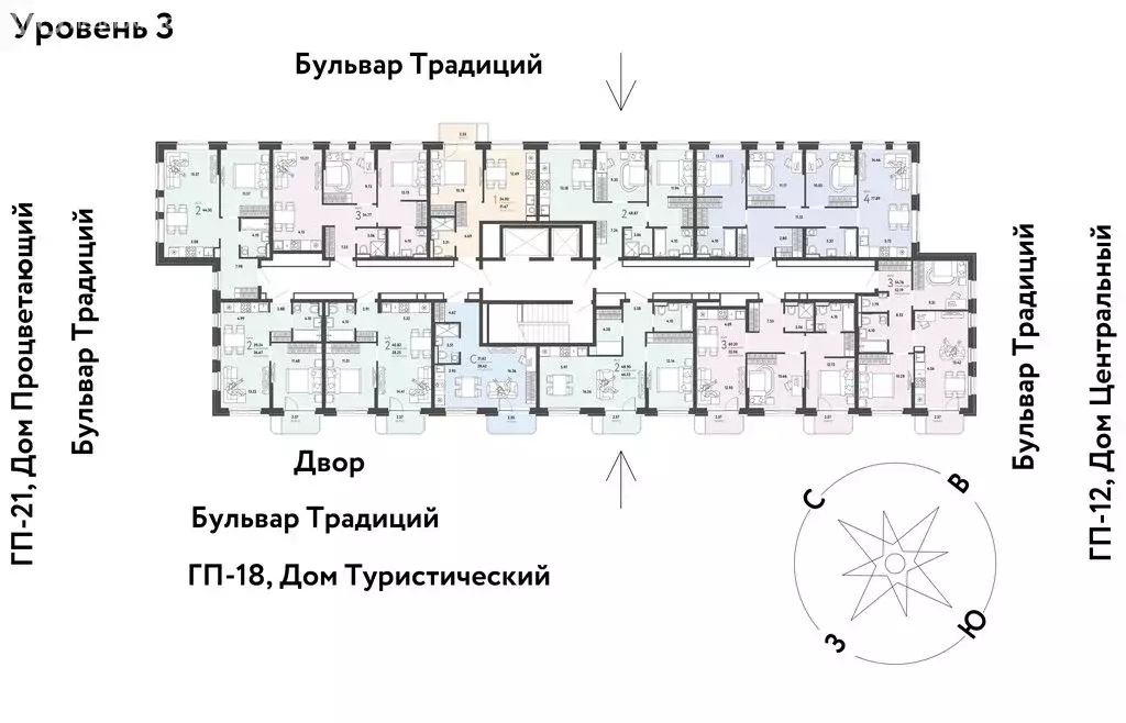 4-комнатная квартира: Тюмень, жилой комплекс Домашний (77.89 м) - Фото 1
