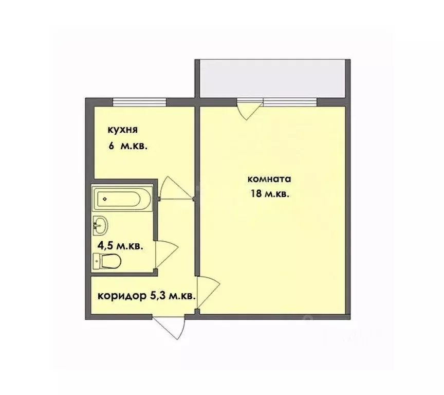 1-к кв. Удмуртия, Ижевск Удмуртская ул., 247В (31.0 м) - Фото 1