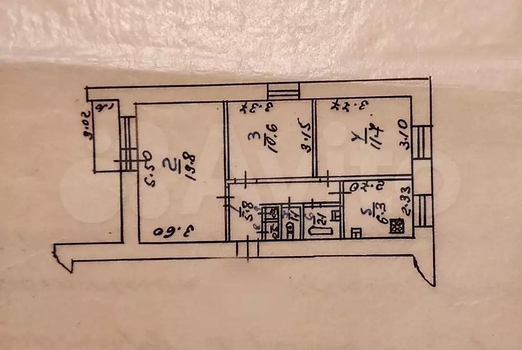 3-к. квартира, 60 м, 1/9 эт. - Фото 0