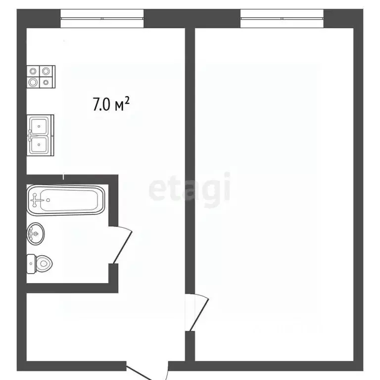 1-к кв. Самарская область, Самара Ташкентская ул., 125 (33.0 м) - Фото 2