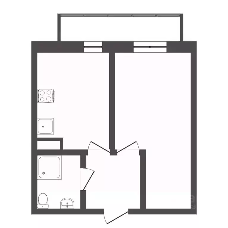 1-к кв. Тюменская область, Тюмень ул. Беляева, 33к1 (34.2 м) - Фото 2