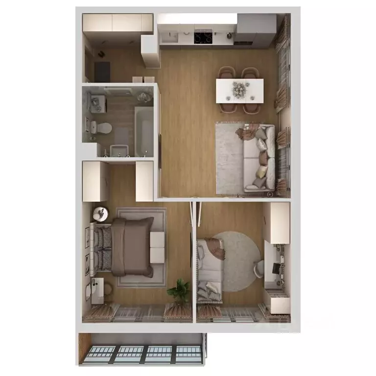 3-к кв. Пермский край, Пермь ул. Капитана Гастелло, 15 (58.3 м) - Фото 2