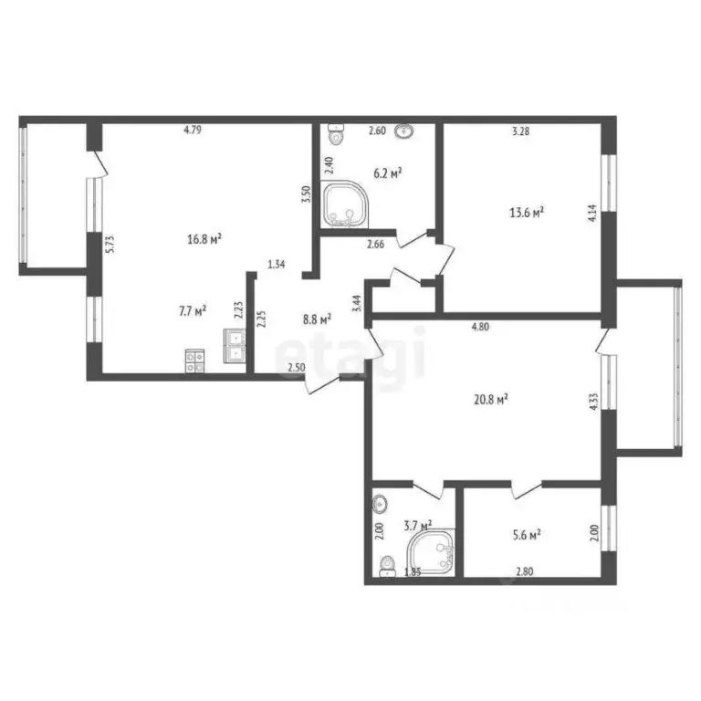 4-к кв. Архангельская область, Коряжма ул. Космонавтов, 10А (83.8 м) - Фото 1