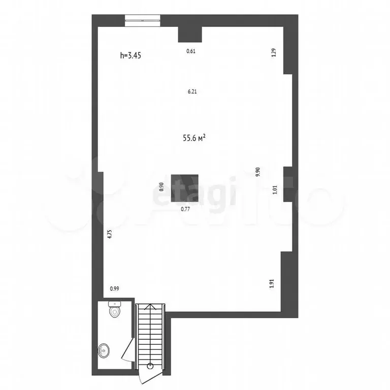 Продам помещение свободного назначения, 57.1 м - Фото 0