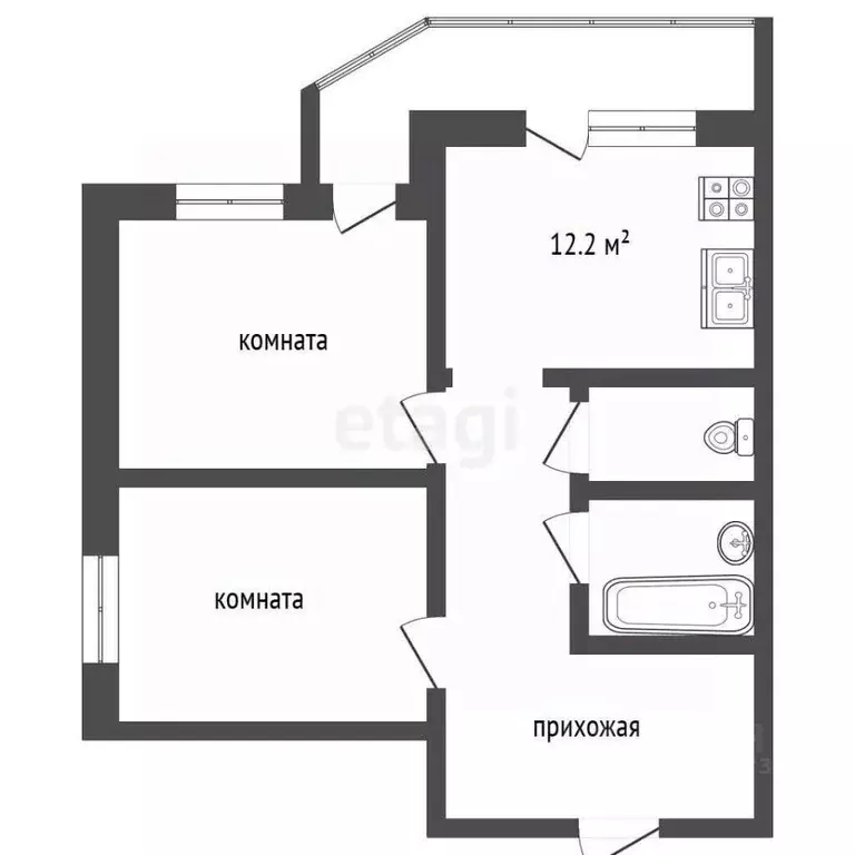 2-к кв. Оренбургская область, Оренбург Салмышская ул., 65 (63.0 м) - Фото 2