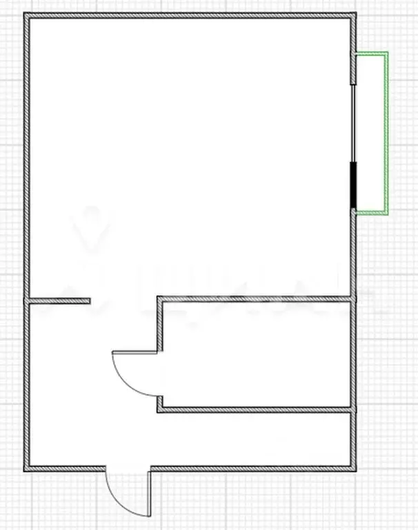 1-к кв. Татарстан, Казань ул. Айдарова, 24 (30.0 м) - Фото 2