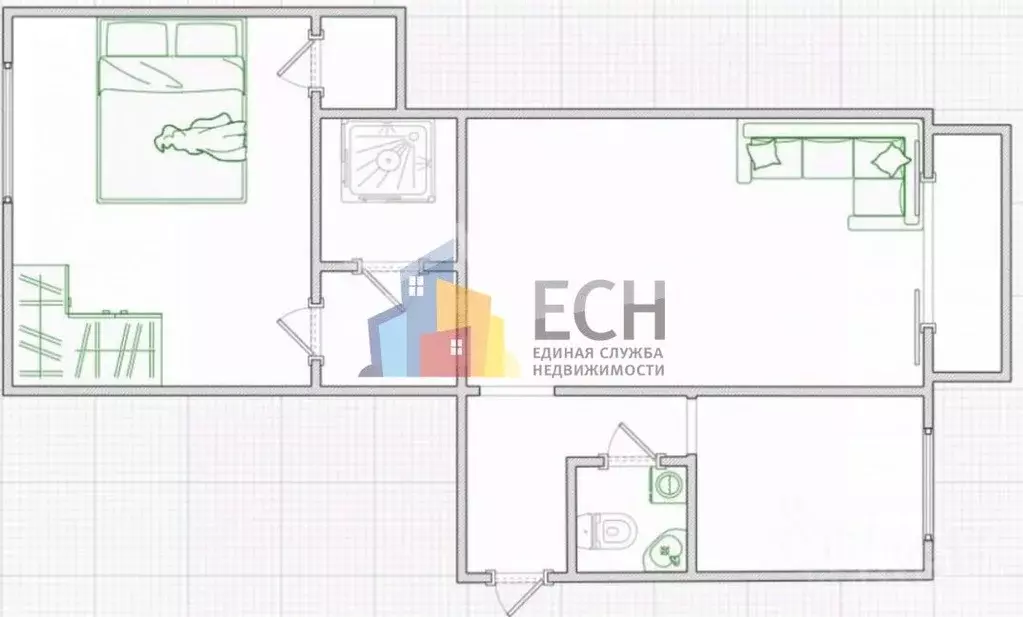 2-к кв. Москва Большая Очаковская ул., 44к1 (58.5 м) - Фото 2