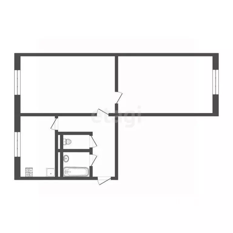 2-к кв. Московская область, Дмитров ДЗФС мкр, 2 (45.8 м) - Фото 2