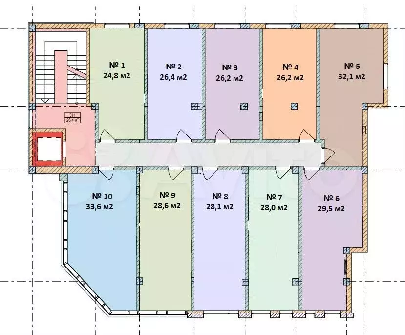 Офис, салон, медицина 24.6 м - Фото 0