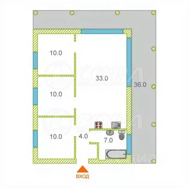 Коттедж в Тюменская область, Тюмень Р-351, 320-й км (104 м) - Фото 1