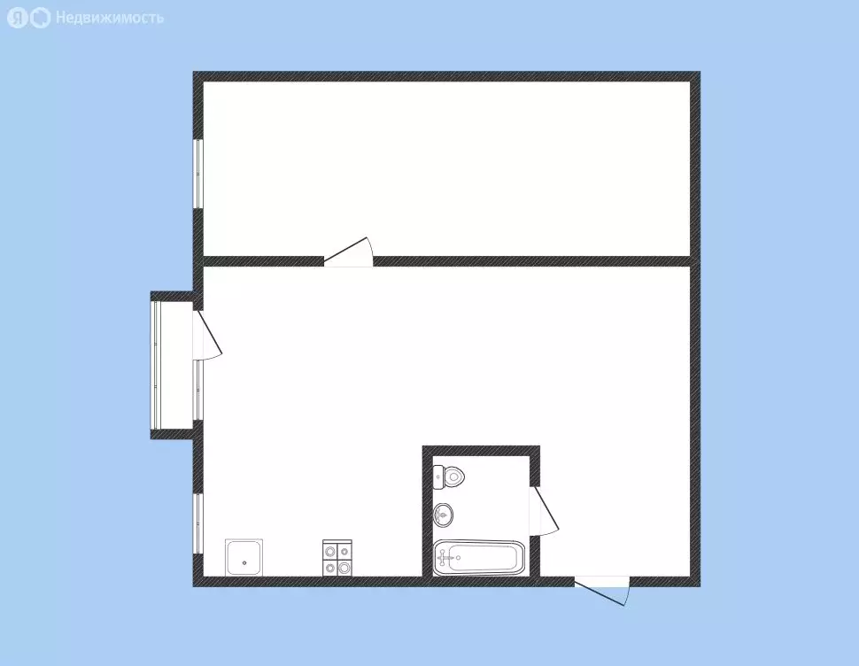 2-комнатная квартира: Черкесск, Красноармейская улица, 39 (42.8 м) - Фото 1
