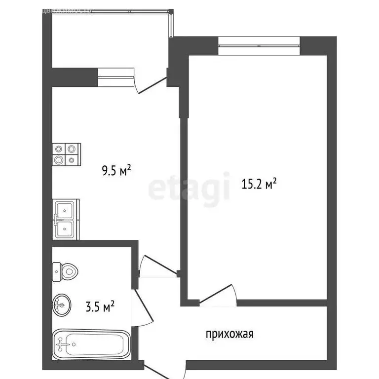 1-комнатная квартира: Краснодар, Тепличная улица, 62/1к1 (31.6 м) - Фото 0