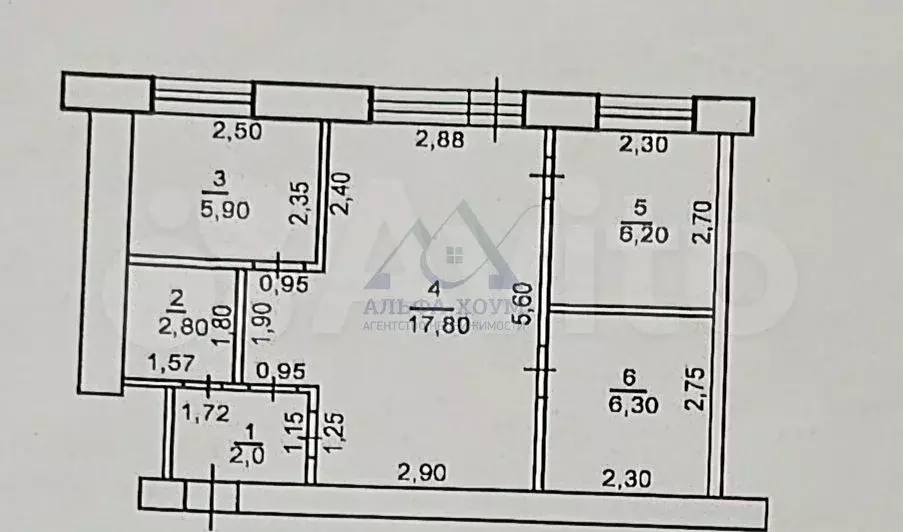 3-к. квартира, 41 м, 5/5 эт. - Фото 0