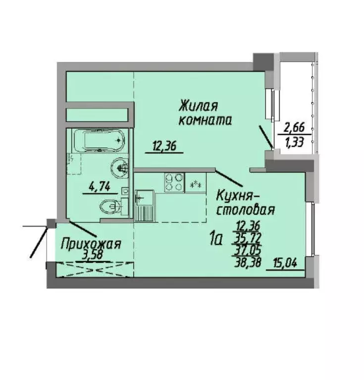 1-комнатная квартира: Екатеринбург, улица Печатников, 3/1 (37.05 м) - Фото 0