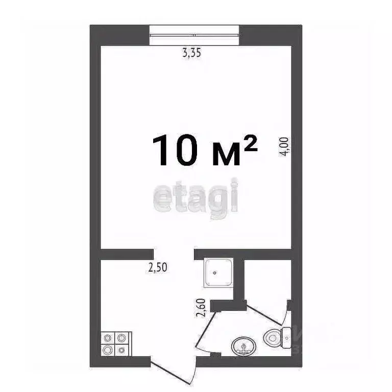 1-к кв. Орловская область, Орел Комсомольская ул., 106 (15.5 м) - Фото 1