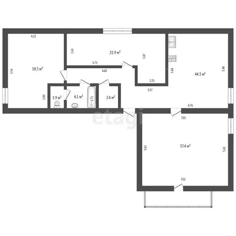 3-комнатная квартира: Вологда, Новый переулок, 16 (130.5 м) - Фото 0