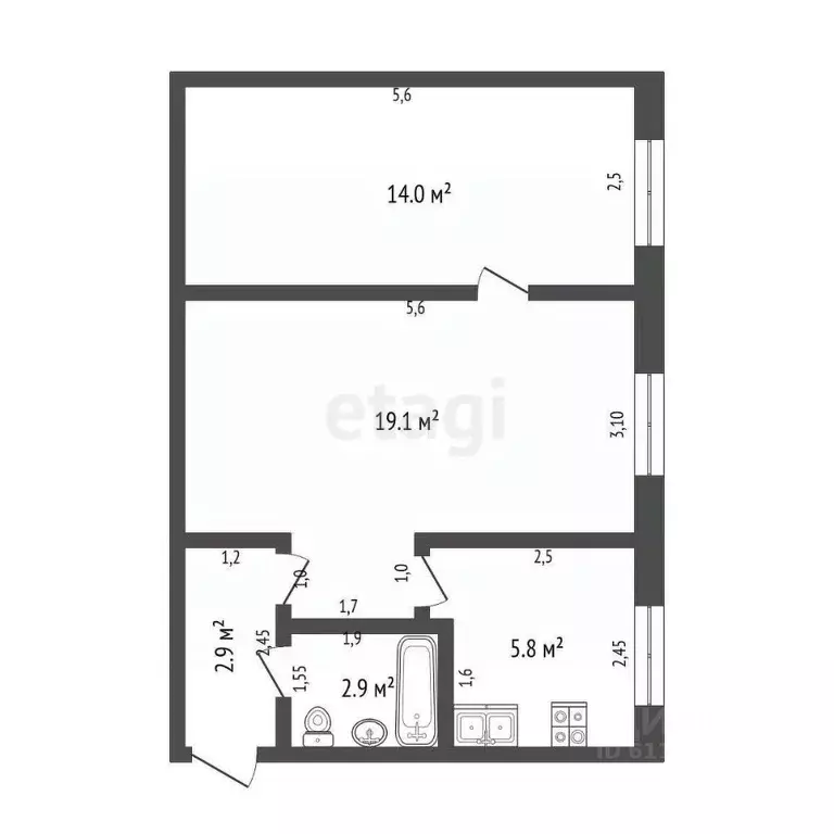 2-к кв. Мордовия, Саранск ул. Титова, 140 (44.7 м) - Фото 1