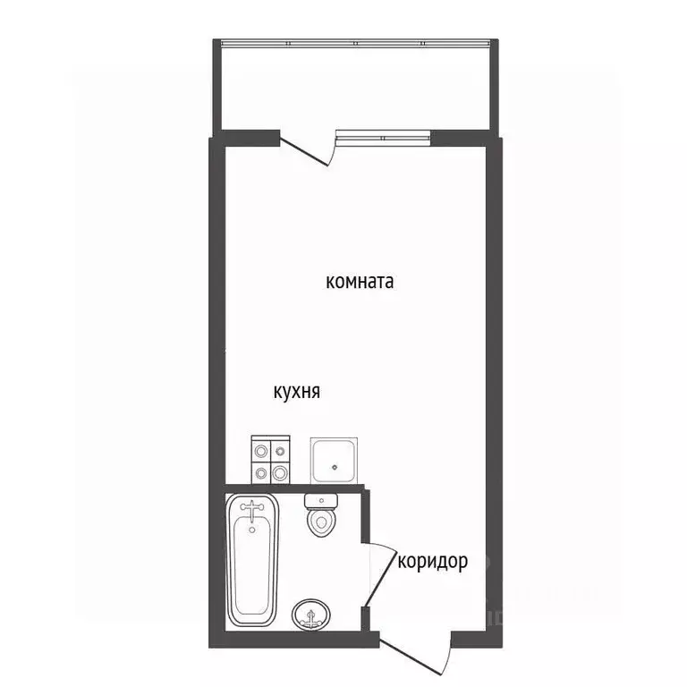 Студия Воронежская область, Воронеж ул. Независимости, 78к1 (23.0 м) - Фото 1