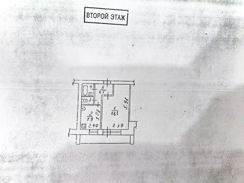 1-к кв. Вологодская область, Вологда Ярославская ул., 25Б (34.0 м) - Фото 0