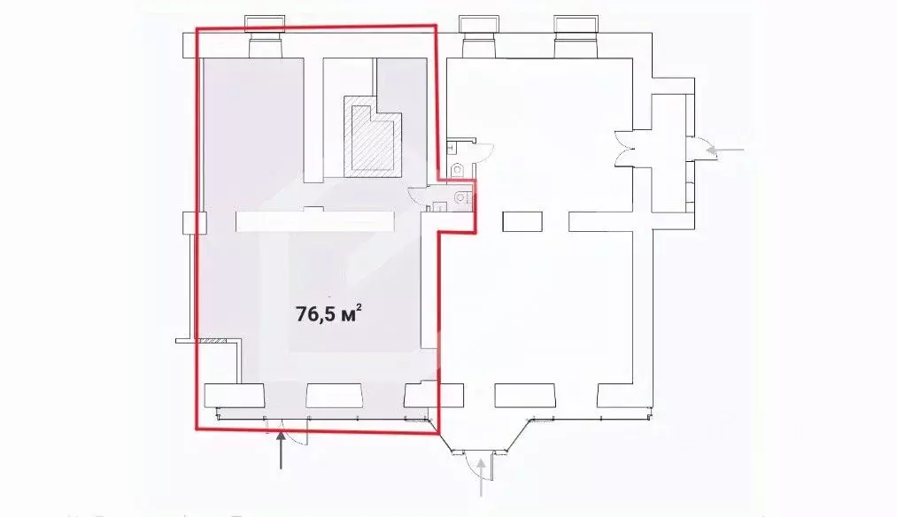 Помещение свободного назначения в Москва Брянская ул., 12 (77 м) - Фото 2