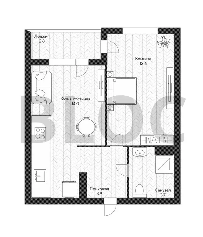 1-комнатная квартира: Краснодар, улица Ивана Беличенко, 95к1 (34.1 м) - Фото 0