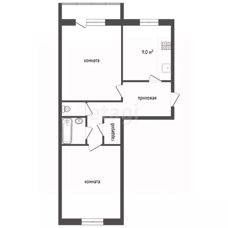 2-к кв. Владимирская область, Муром Муромская ул., 9/2 (50.5 м) - Фото 2